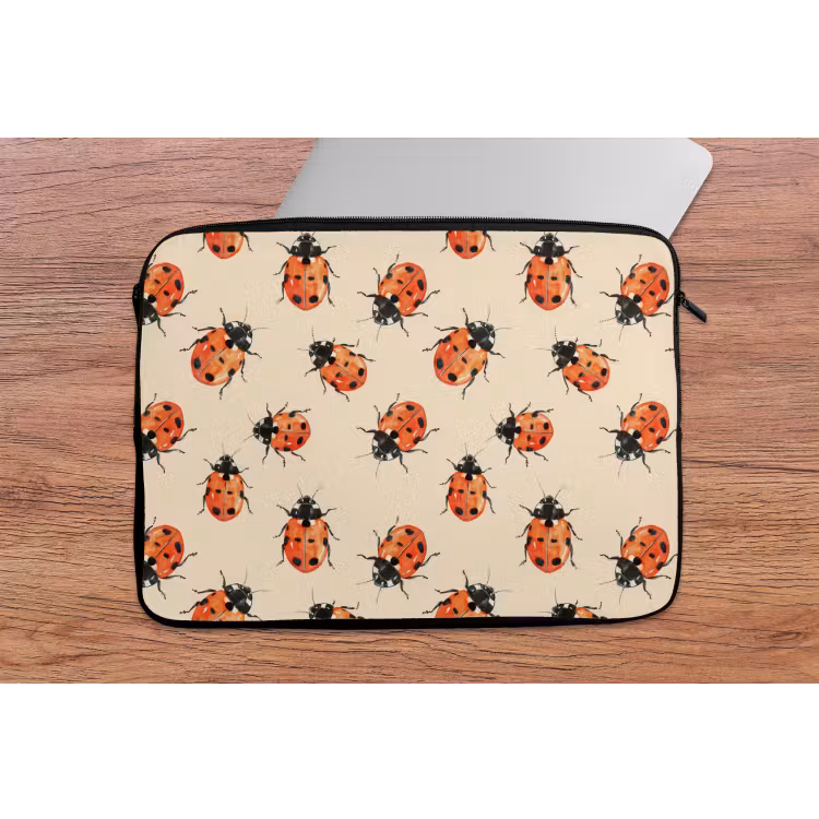 Lieveheersbeestjes - Patroon - Rood laptophoes neopreen klein 279 -tafel