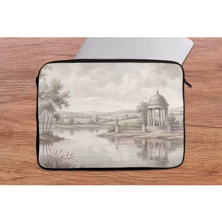 Landschap - Water - Natuur - Sepia laptophoes neopreen klein -tafel