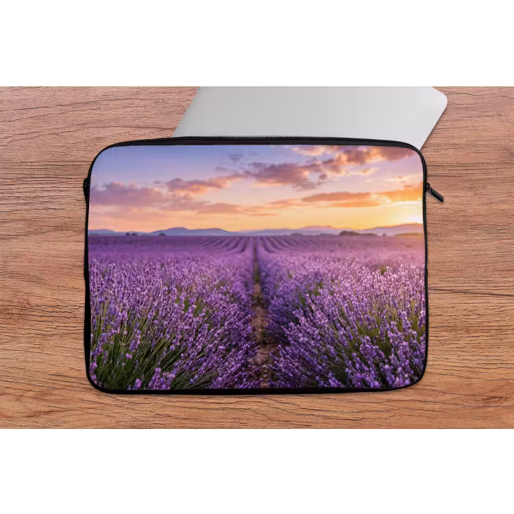 Lavendel - Veld - Natuur - Paars laptophoes neopreen klein -tafel