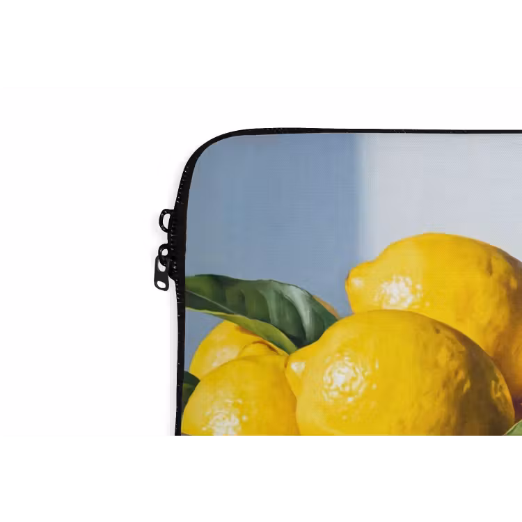 Laptop Sleeve - Lemons - Fruit - Yellow - Citroenen - Fruit - Geel laptophoes neopreen klein