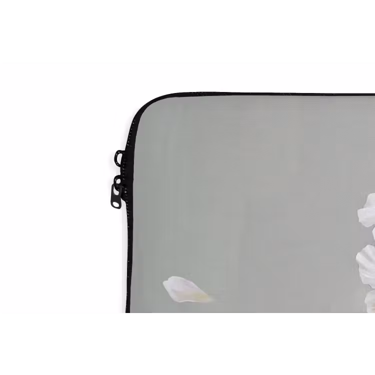 Lelies - Portret - Wit laptophoes neopreen klein -detail