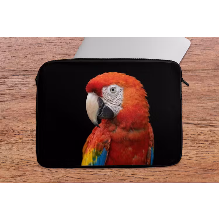 Ara - Portret - Rood laptophoes neopreen klein -tafel