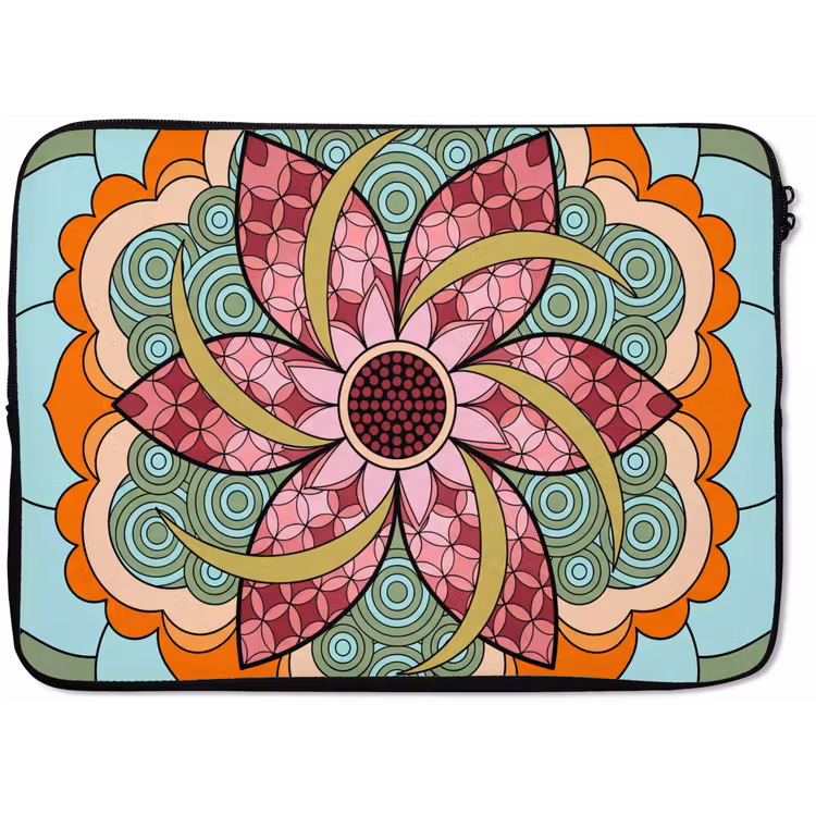 Mandala - Geometrisch - Kunst - Decoratief - Kleurrijk laptophoes neopreen klein -zkaufland3dotto