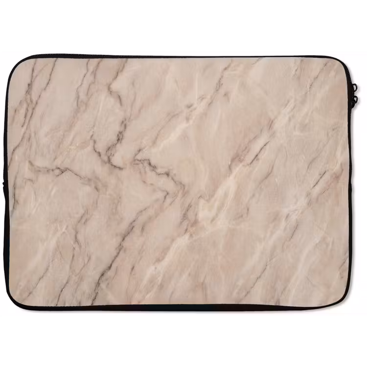 Marmer - Patroon - Abstract - Modern - Beige laptophoes neopreen klein -zkaufland3dotto