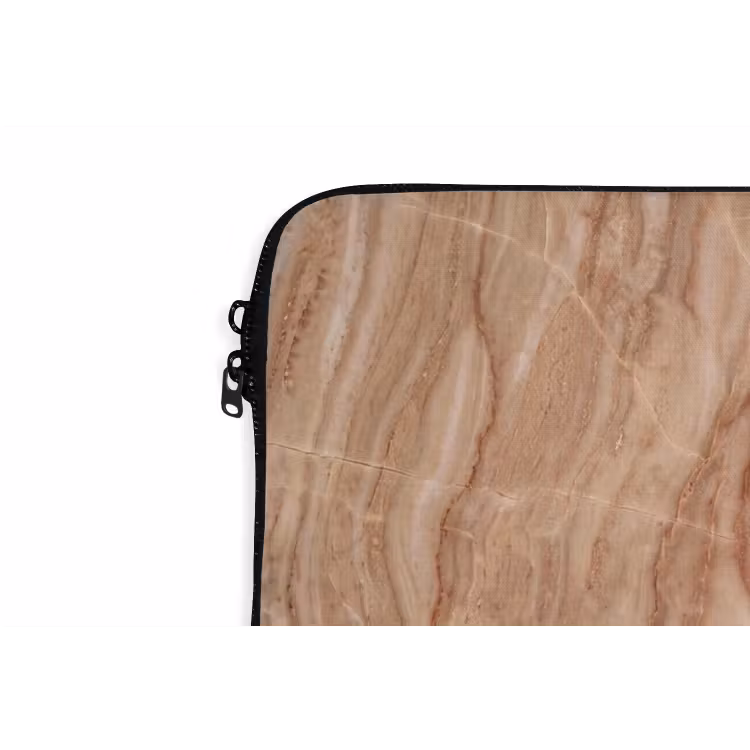 Marmer - Ader - Natuur - Abstract - Beige laptophoes neopreen klein -detail