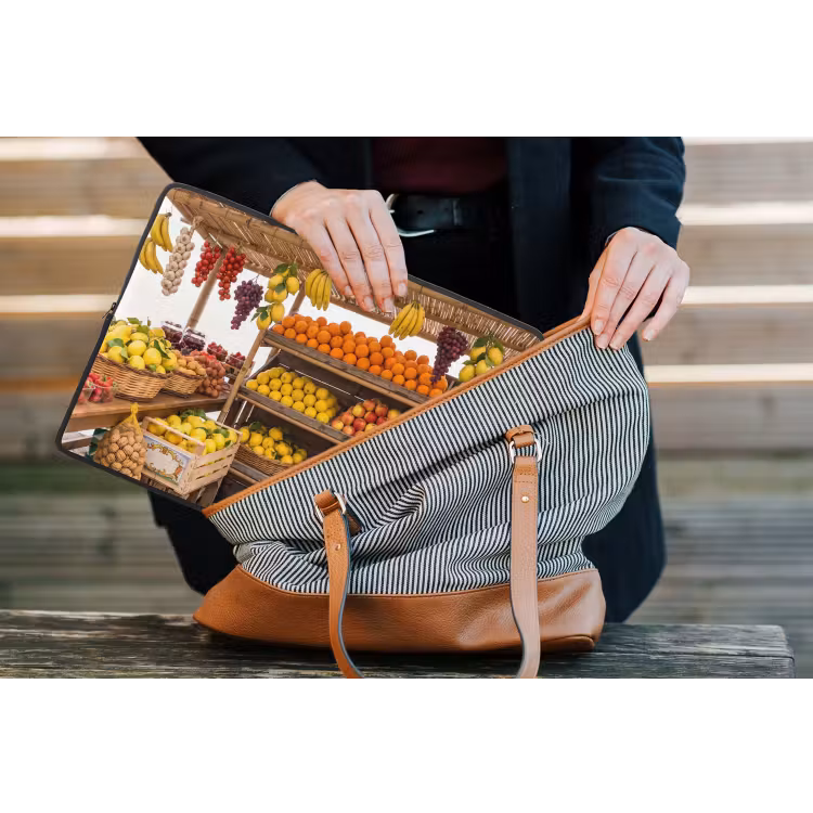 Laptop Sleeve - Market Stall - Fruit - Fresh - Marktkraam - Fruit - Vers laptophoes neopreen klein