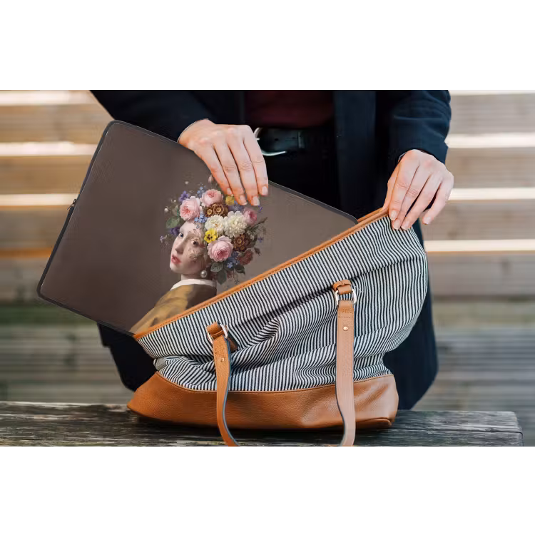 Meesterwerk -  Modern - Kleurrijk laptophoes neopreen klein -tas