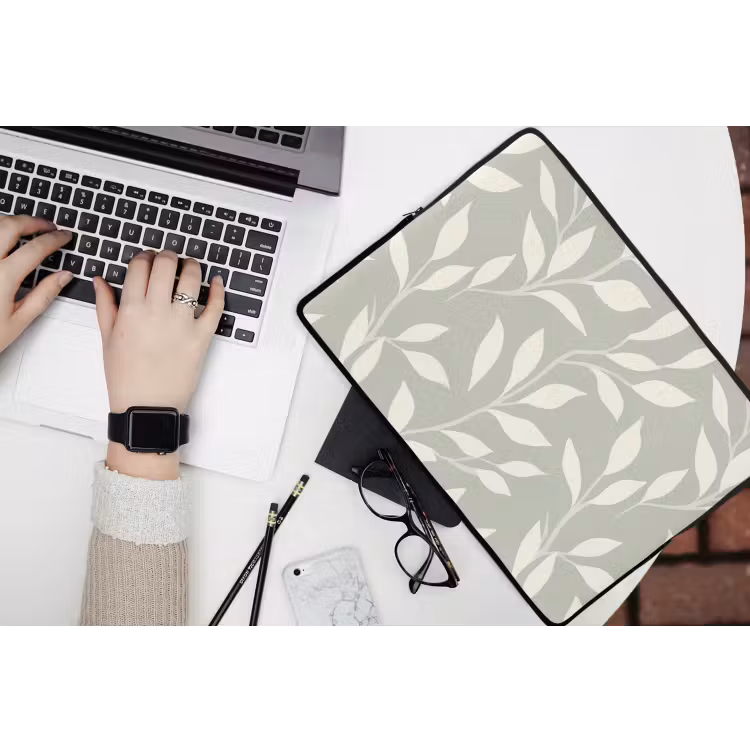 Minimalistisch - Patroon - Groen laptophoes neopreen klein 279 -bureau