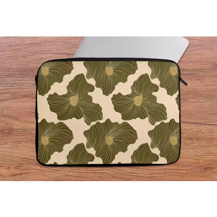 Modern - Abstract - Groen laptophoes neopreen klein 279 -tafel