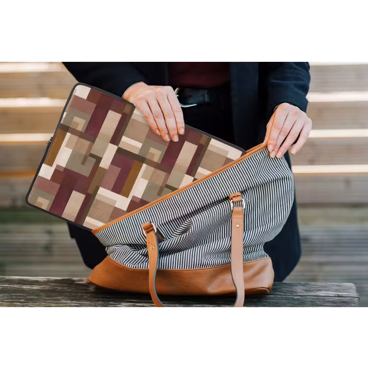 Modern - Geometrie - Kleurrijk laptophoes neopreen klein 279 -tas