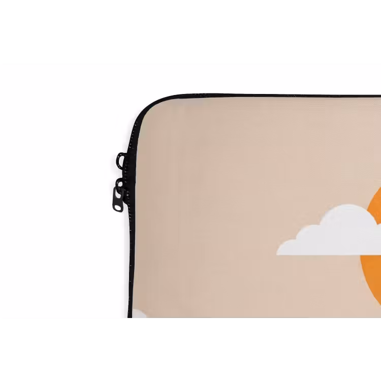 Monument - Stad - Zonsondergang - Minimalistisch - Oranje laptophoes neopreen klein -detail