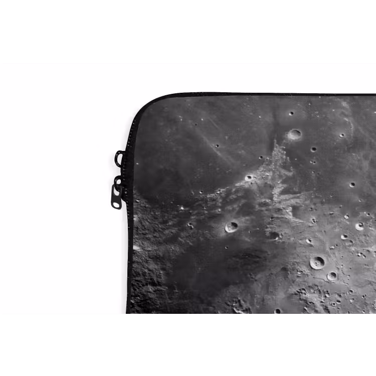 Laptop Sleeve - Moon - Craters - Space - Maan - Kraters - Ruimte laptophoes neopreen klein