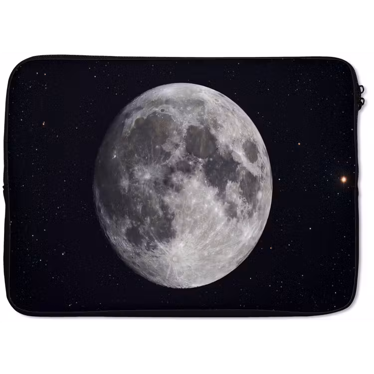Laptop Sleeve - Moon - Stars - Space - Maan - Sterren - Ruimte laptophoes neopreen klein