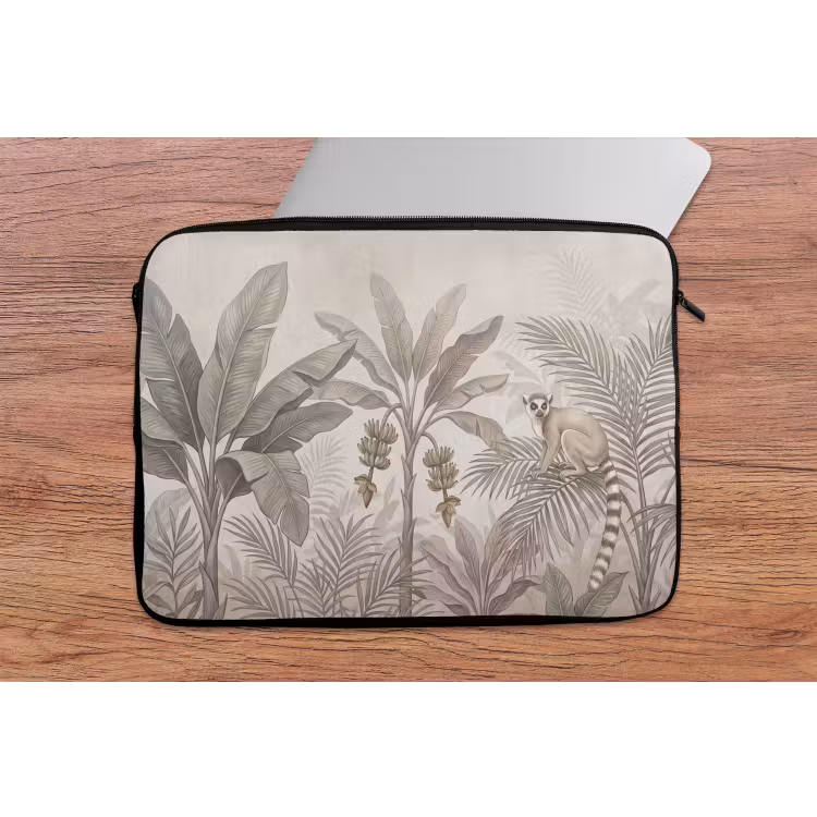 Natuur - Jungle - Ringstaartmaki - Bruin laptophoes neopreen klein -tafel