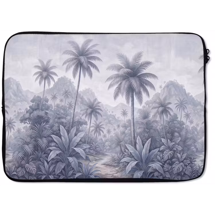Natuur - Boom - Tropisch - Landschap - Blauw laptophoes neopreen klein -zkaufland3dotto