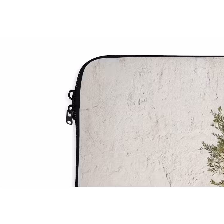 Laptop Sleeve - Olive Tree - Wall - White - Olijfboom - muur - wit laptophoes neopreen klein