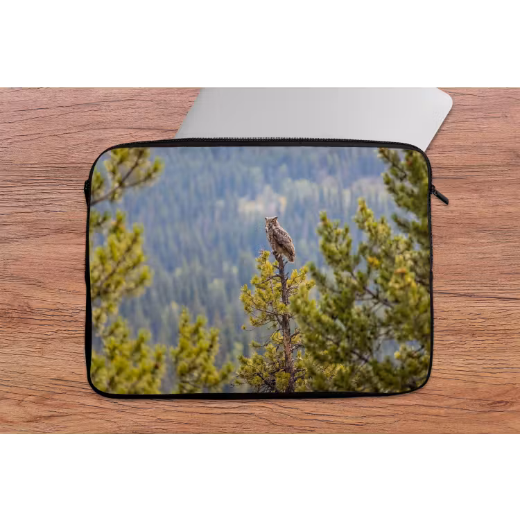 Uil - Oehoe - Bomen - Natuur laptophoes neopreen klein -tafel