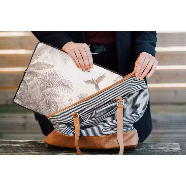 Papagaai - Jungle - Tropisch laptophoes neopreen klein -tas
