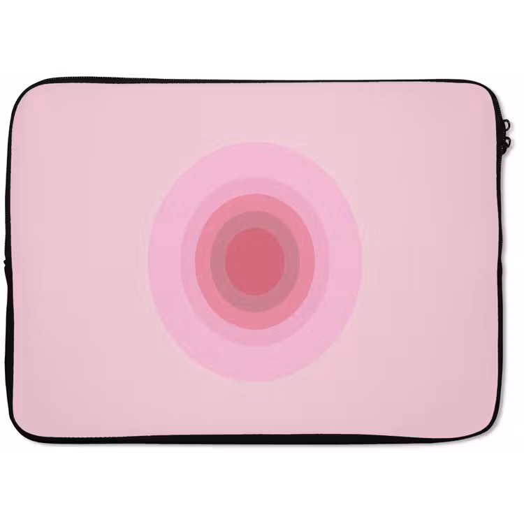 Patroon - Cirkels - Abstract - Roze - Modern laptophoes neopreen klein -zkaufland3dotto