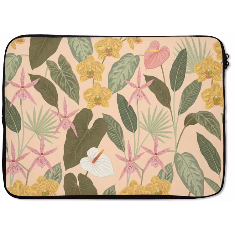 Patroon - Bloemen - Kleurrijk laptophoes neopreen klein -zkaufland3dotto