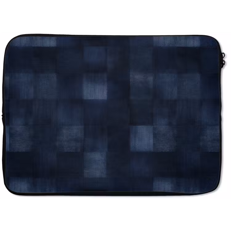 Patroon - Ruit - Marineblauw laptophoes neopreen klein 279 -zkaufland3dotto