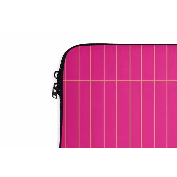 Patroon - Tegel - Magenta - Roze laptophoes neopreen klein 279 -detail