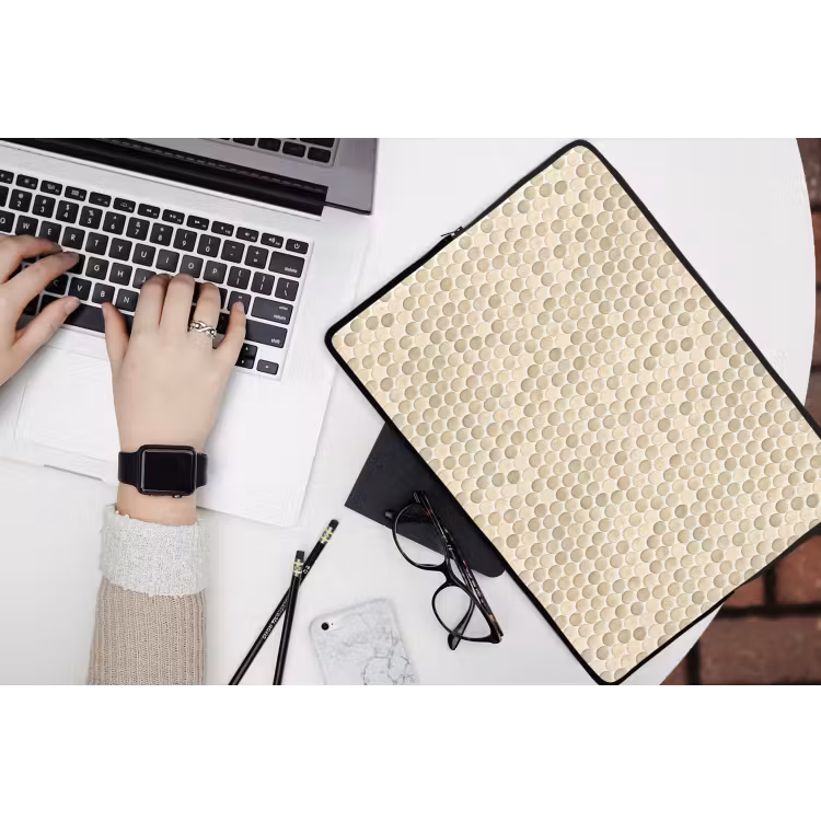 Penny - Mozaïek - Zand laptophoes neopreen klein 279 -bureau