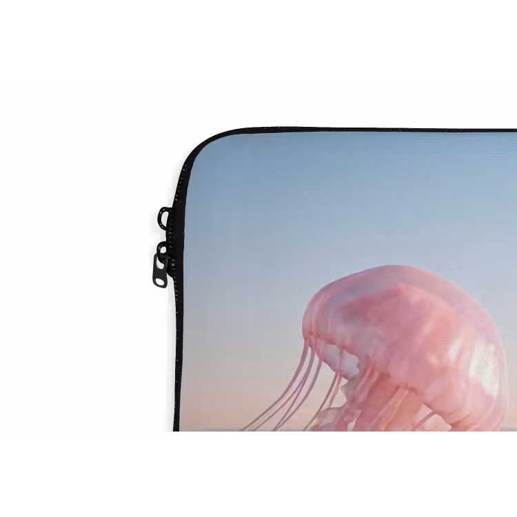 Laptop Sleeve - Pink Animal - Clouds - Roze dier - Wolken laptophoes neopreen klein