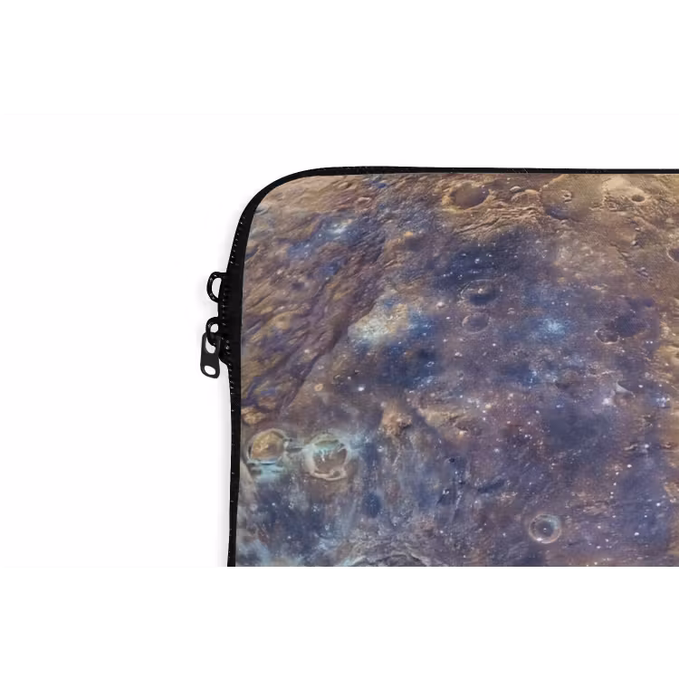 Laptop Sleeve - Planet - Craters - Space - Planeet - Kraters - Ruimte laptophoes neopreen klein