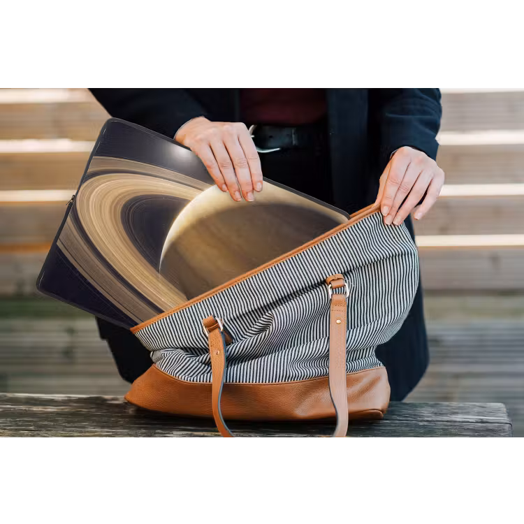 Laptop Sleeve - Planet - Rings - Space - Planeet - Ringen - Ruimte laptophoes neopreen klein