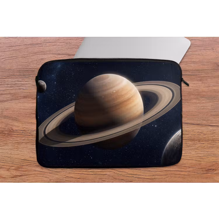 Planeten - Saturnus - Ruimte laptophoes neopreen klein -tafel