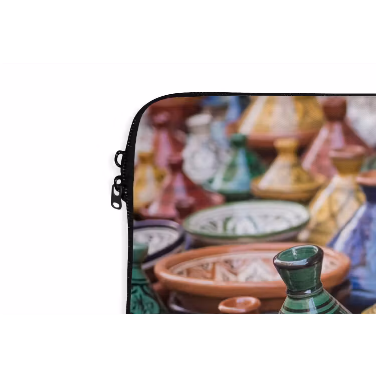 Laptop Sleeve - Pottery - Colorful - Pattern - Aardewerk - Kleurrijk - Patroon laptophoes neopreen klein