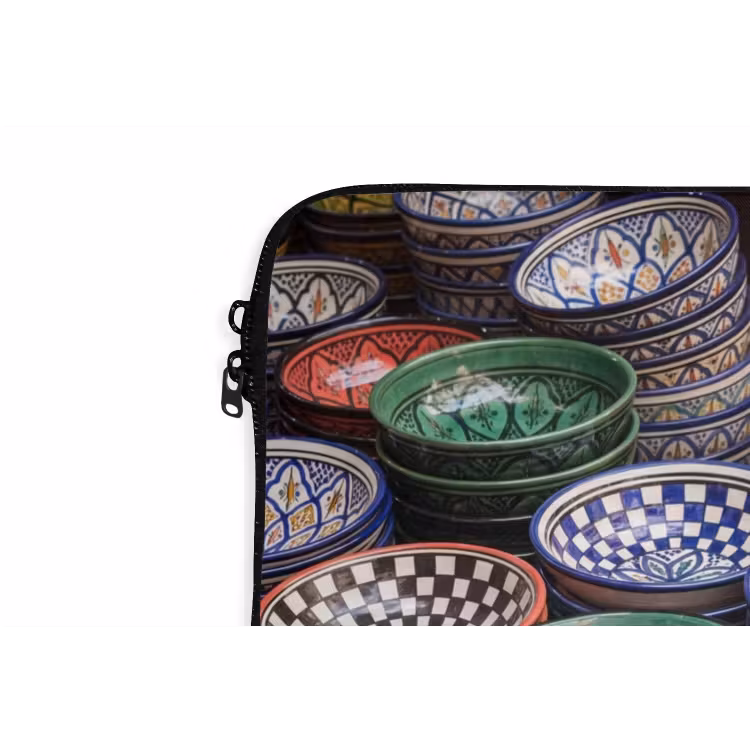 Laptop Sleeve - Pottery - Oriental - Colorful - Aardewerk - Oosters - Kleurrijk laptophoes neopreen klein