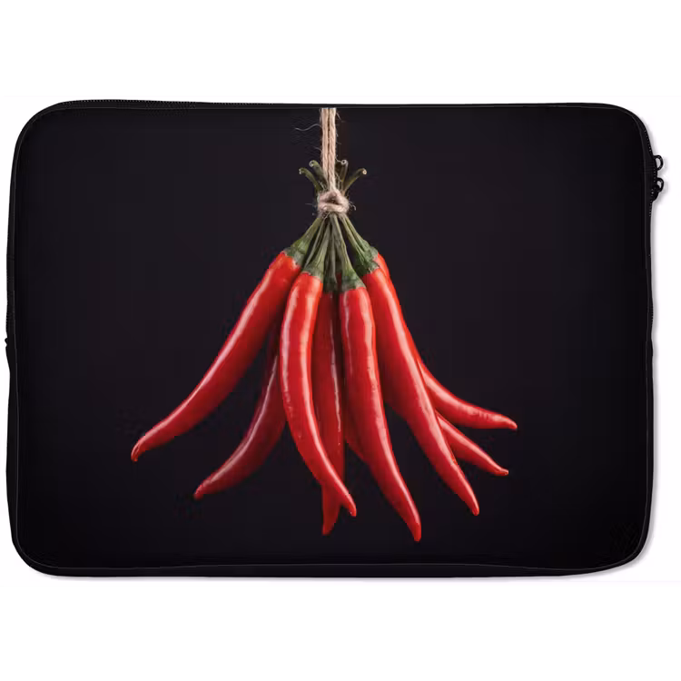 Laptop Sleeve - Red Pepper - Food - Rode peper - Eten laptophoes neopreen klein