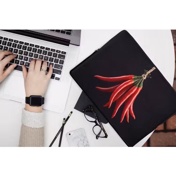 Laptop Sleeve - Red Pepper - Food - Rode peper - Eten laptophoes neopreen klein