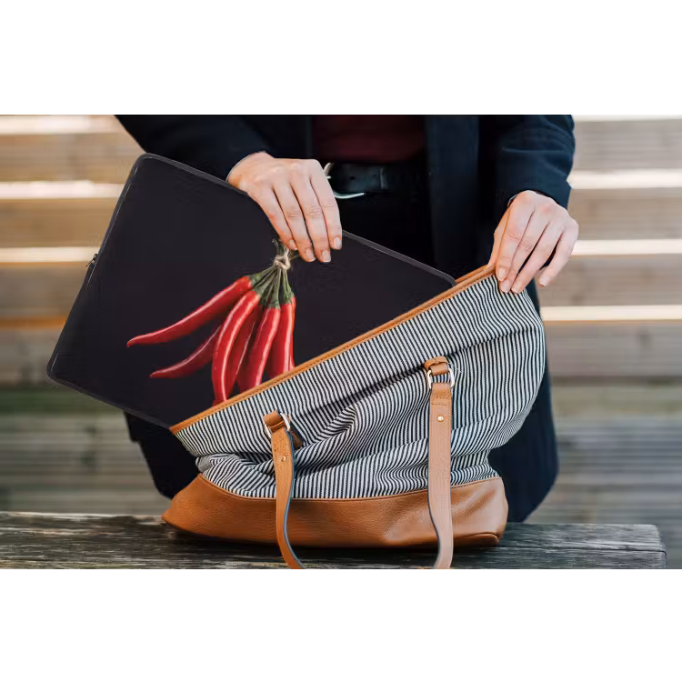 Laptop Sleeve - Red Pepper - Food - Rode peper - Eten laptophoes neopreen klein