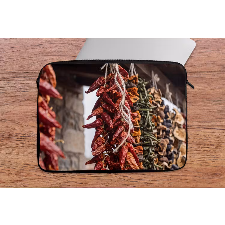 Laptop Sleeve - Red Peppers - Food - Rode pepers - Eten laptophoes neopreen klein