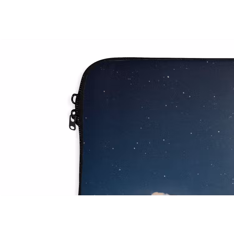 Laptop Sleeve - Road - Moon - Night - Weg - Maan - Nacht laptophoes neopreen klein