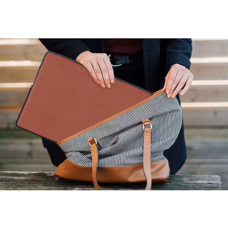 Rustic - Terracotta - Oranje laptophoes neopreen klein 279 -tas
