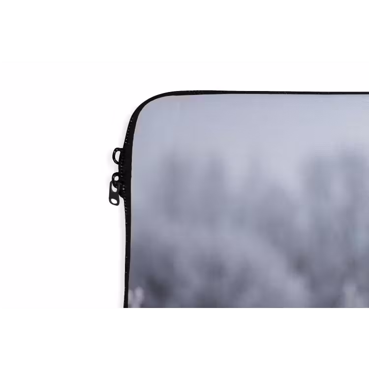 Schermbloem - Rijp - Kristallen - Winter - Delicaat laptophoes neopreen klein -detail