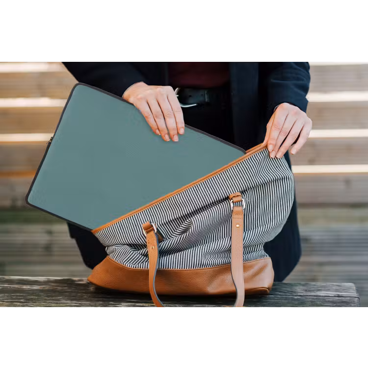 Serene - Teal - Blauw laptophoes neopreen klein 279 -tas