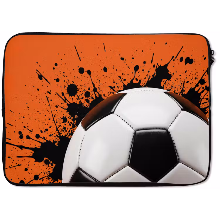 Voetbal - Verf - Sport - Oranje laptophoes neopreen klein -zkaufland3dotto