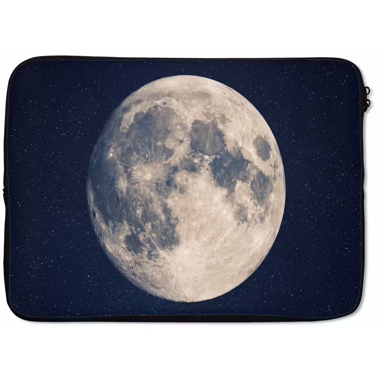 Ruimte - Maan - Kosmos laptophoes neopreen klein -zkaufland3dotto