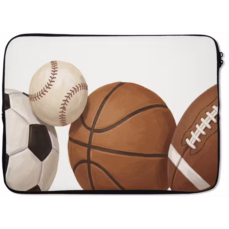 Sport - Ballen - Illustratie laptophoes neopreen klein -zkaufland3dotto