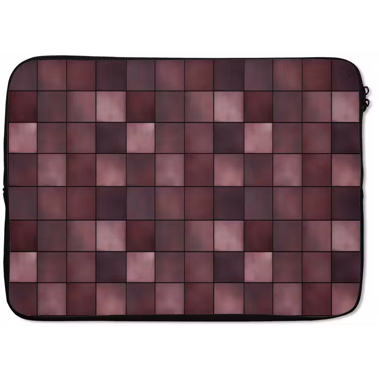 Vierkant - Tegel - Patroon - Paars laptophoes neopreen klein 279 -zkaufland3dotto