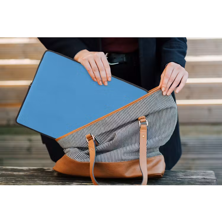 Steel - Blue - Blauw laptophoes neopreen klein 279 -tas
