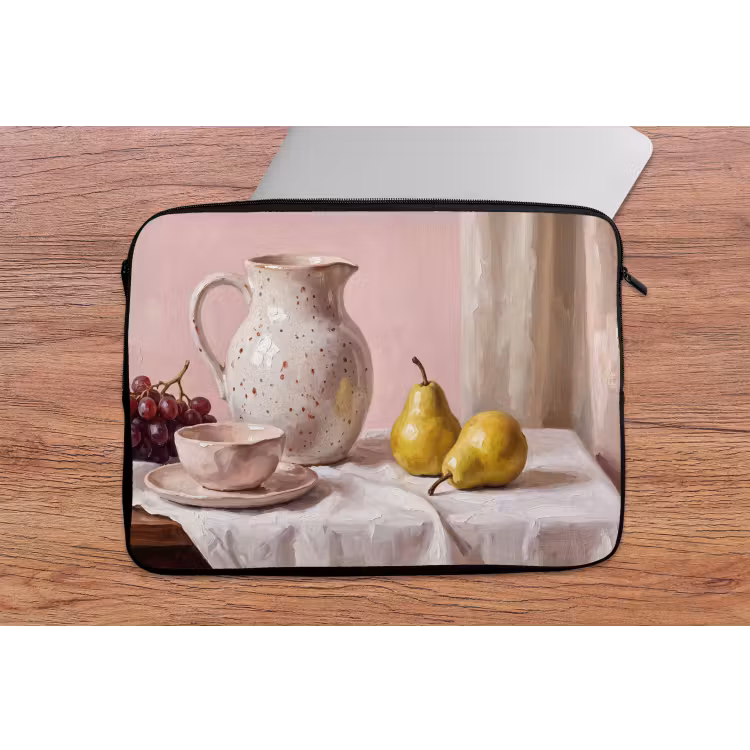 Laptop Sleeve - Still Life - Fruit - Pink - Stilleven - Fruit - Roze laptophoes neopreen klein