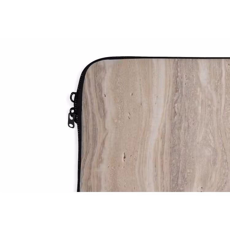 Steen - Patroon - Textuur - Natuurlijk - Beige laptophoes neopreen klein -detail