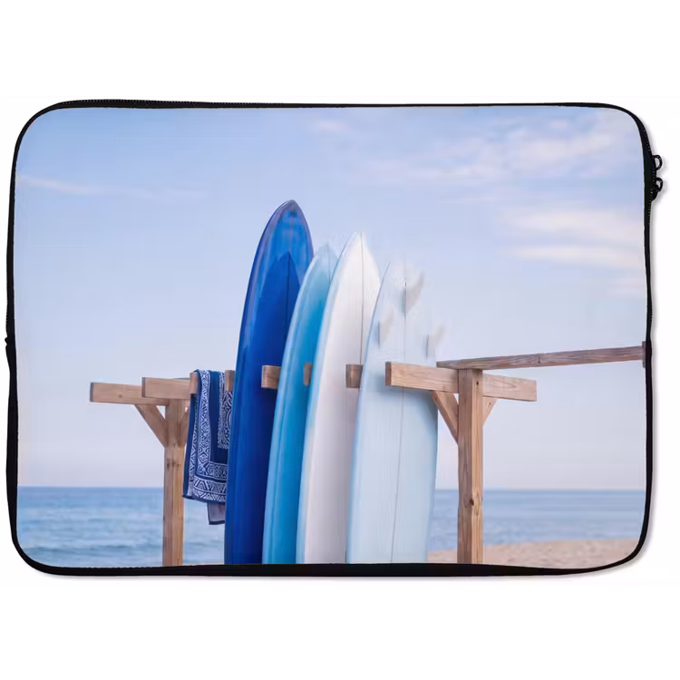 Surfplank - Strand - Zomer - Blauw - Water laptophoes neopreen klein -zkaufland3dotto