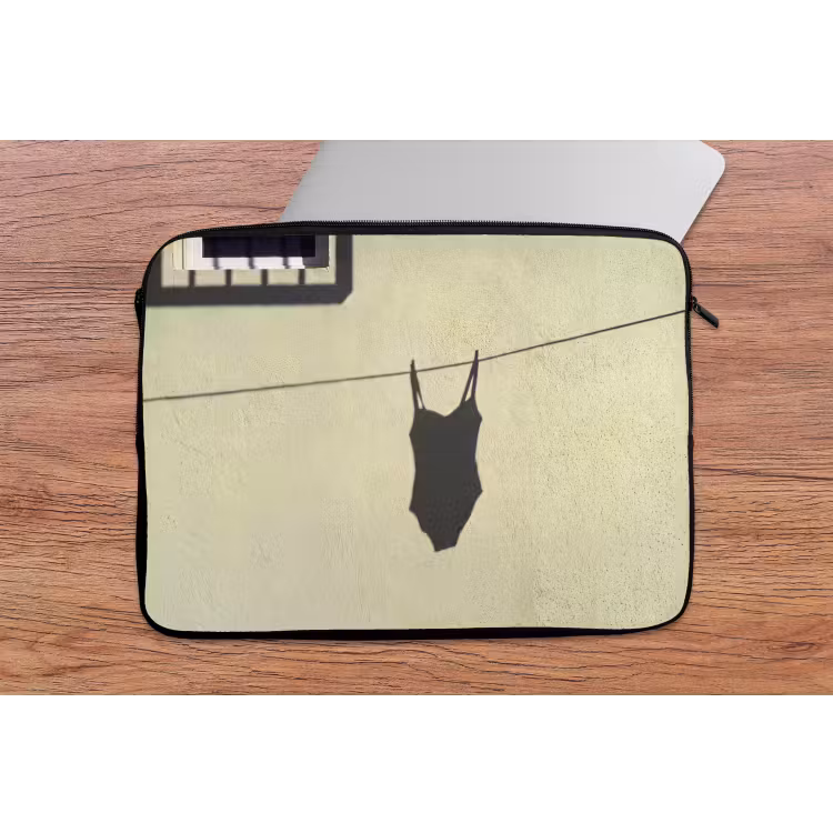 Badpak - Schaduw - Muur - Zomer - Minimalistisch laptophoes neopreen klein -tafel